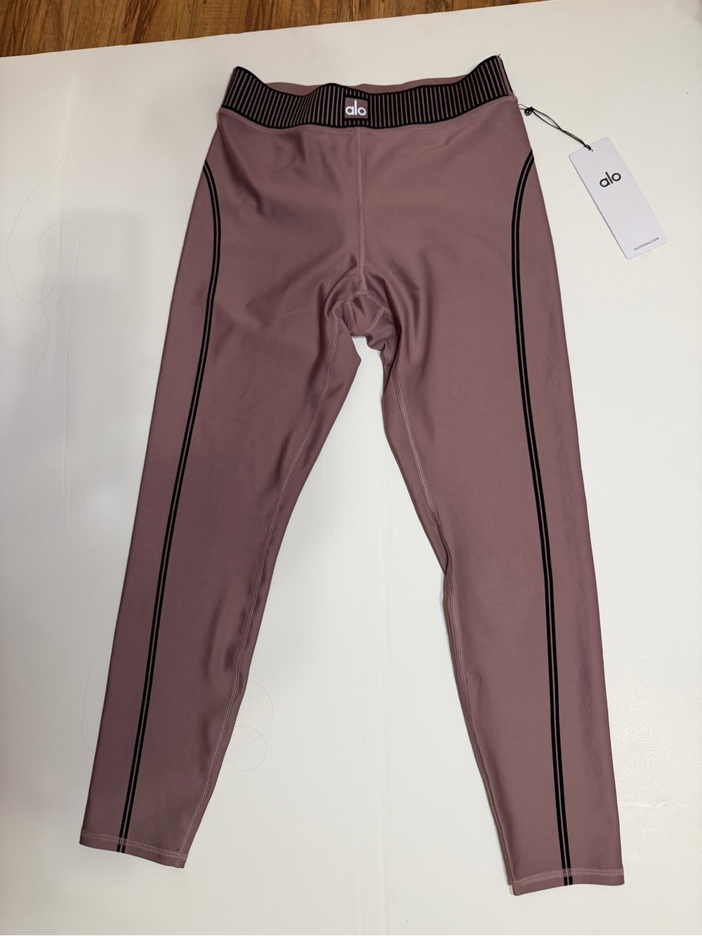 ALO Yoga Women Mauve High-Waist Performance Leggings